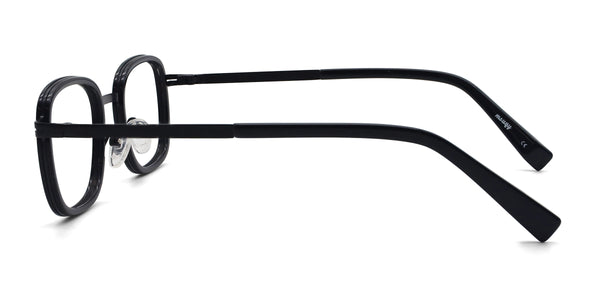 harrison square black eyeglasses frames side view