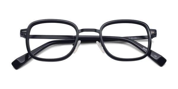 harrison square black eyeglasses frames top view