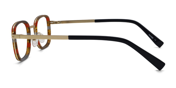 harrison square red eyeglasses frames side view