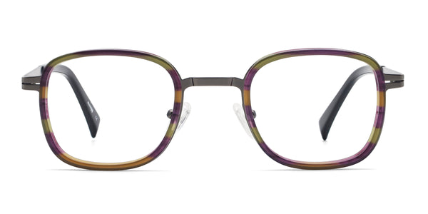 harrison square purple eyeglasses frames front view