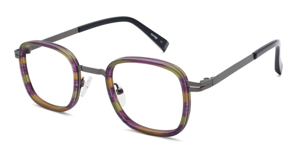 harrison square purple eyeglasses frames angled view