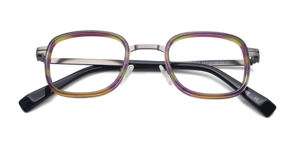 harrison square purple eyeglasses frames top view