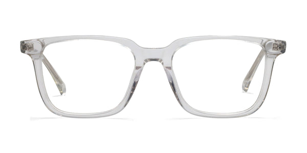 hype transparent square eyeglasses frames front view