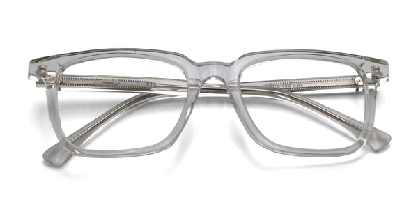 hype transparent square eyeglasses frames top view