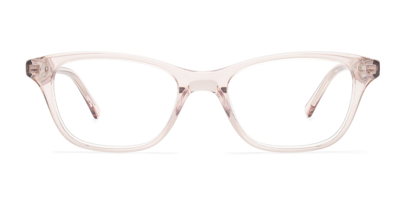 ian rectangle pink eyeglasses frames front view