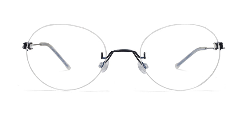 innocent oval black eyeglasses frames front view