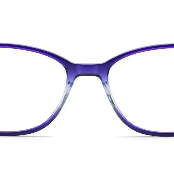 insight square purple eyeglasses frames front view