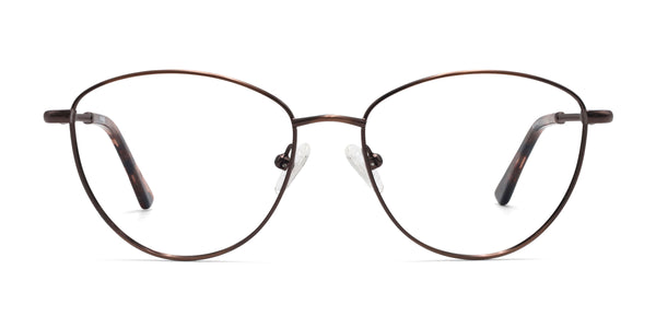 irie cat eye bronze eyeglasses frames front view