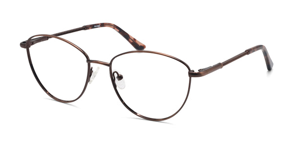 irie cat eye bronze eyeglasses frames angled view