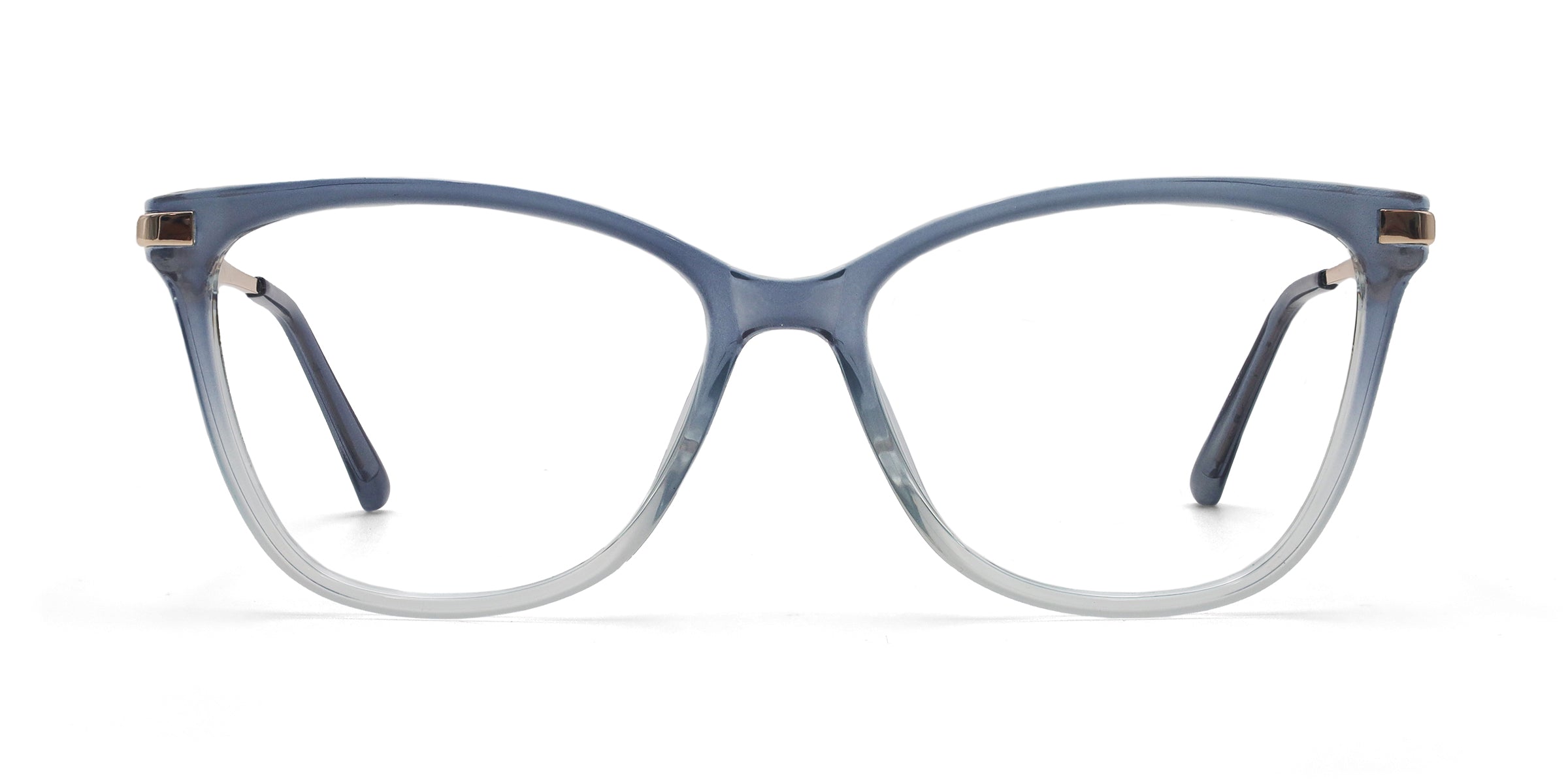 Ivory Cat Eye Gradient Blue eyeglasses frames front view