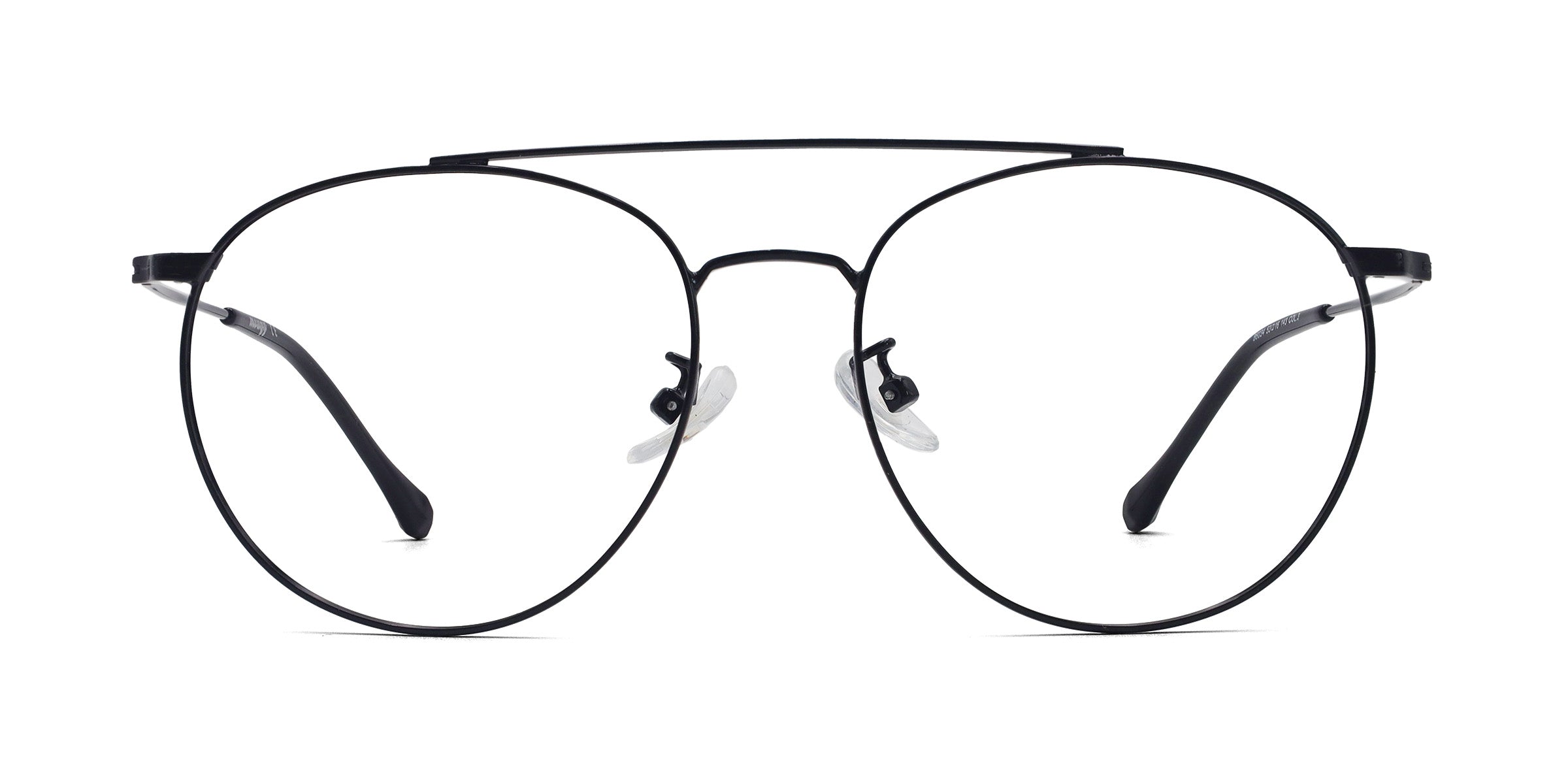 jake aviator black eyeglasses frames front view