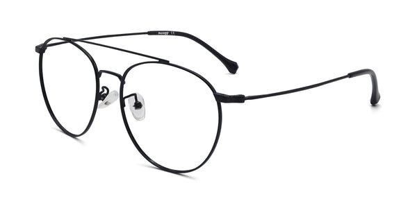 jake aviator black eyeglasses frames angled view