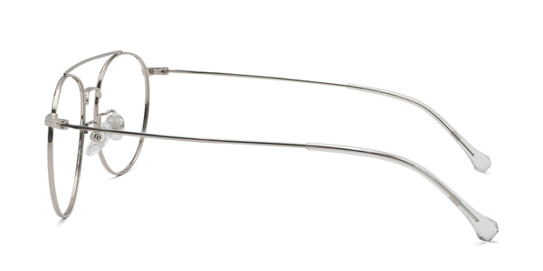 jake aviator silver eyeglasses frames side view