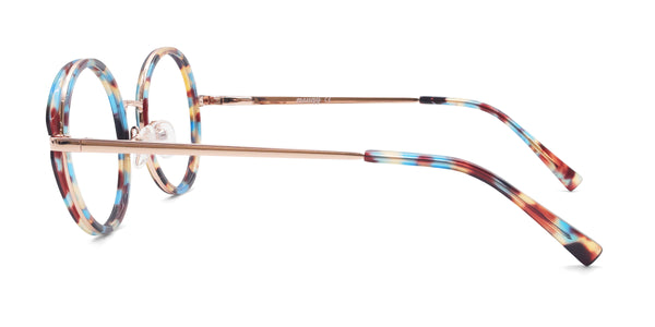 jocose round tortoise eyeglasses frames side view