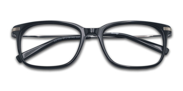 joe rectangle black eyeglasses frames top view