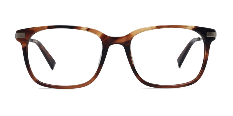 joe rectangle tortoise eyeglasses frames front view