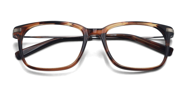 joe rectangle tortoise eyeglasses frames top view