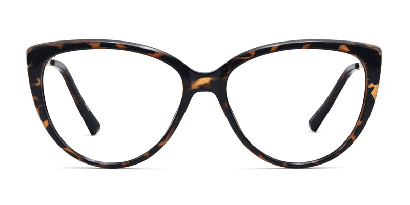 karina cat eye tortoise eyeglasses frames front view