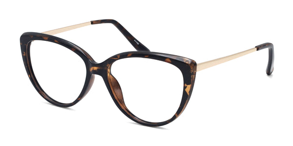 karina cat eye tortoise eyeglasses frames angled view