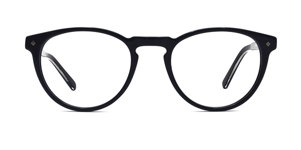 kingly oval black eyeglasses frames front view