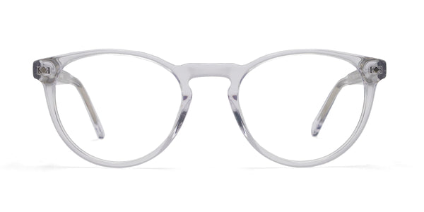 kingly oval transparent eyeglasses frames front view