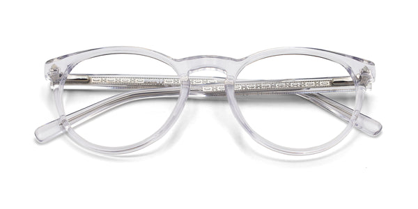 kingly oval transparent eyeglasses frames top view