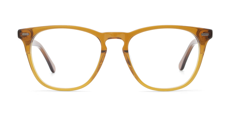 kosher square brown eyeglasses frames front view