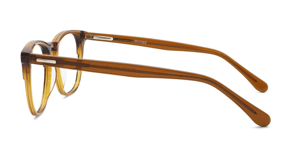 kosher square brown eyeglasses frames side view