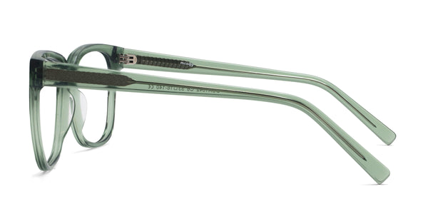 kuma square green eyeglasses frames side view