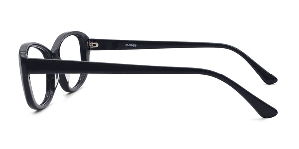 laura rectangle black eyeglasses frames side view