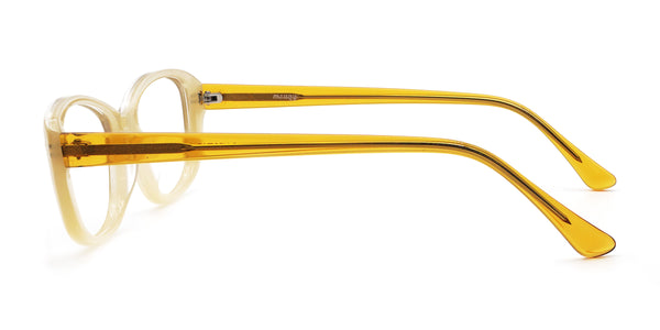 laura rectangle yellow eyeglasses frames side view