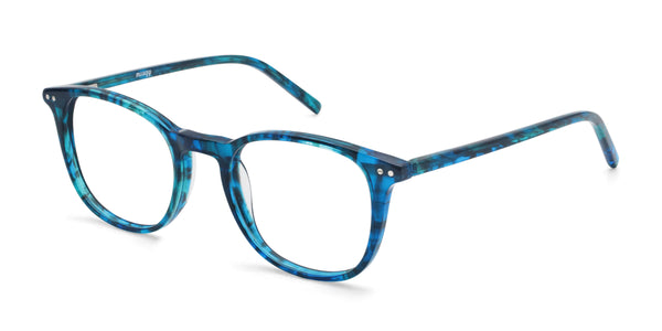 lilac square tortoise eyeglasses frames angled view