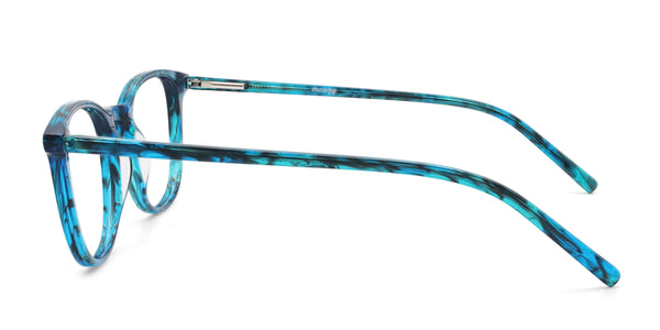 lilac square tortoise eyeglasses frames side view