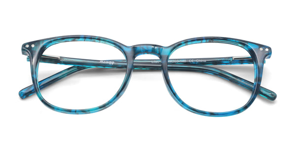 lilac square tortoise eyeglasses frames top view