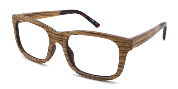 limber rectangle brown eyeglasses frames angled view