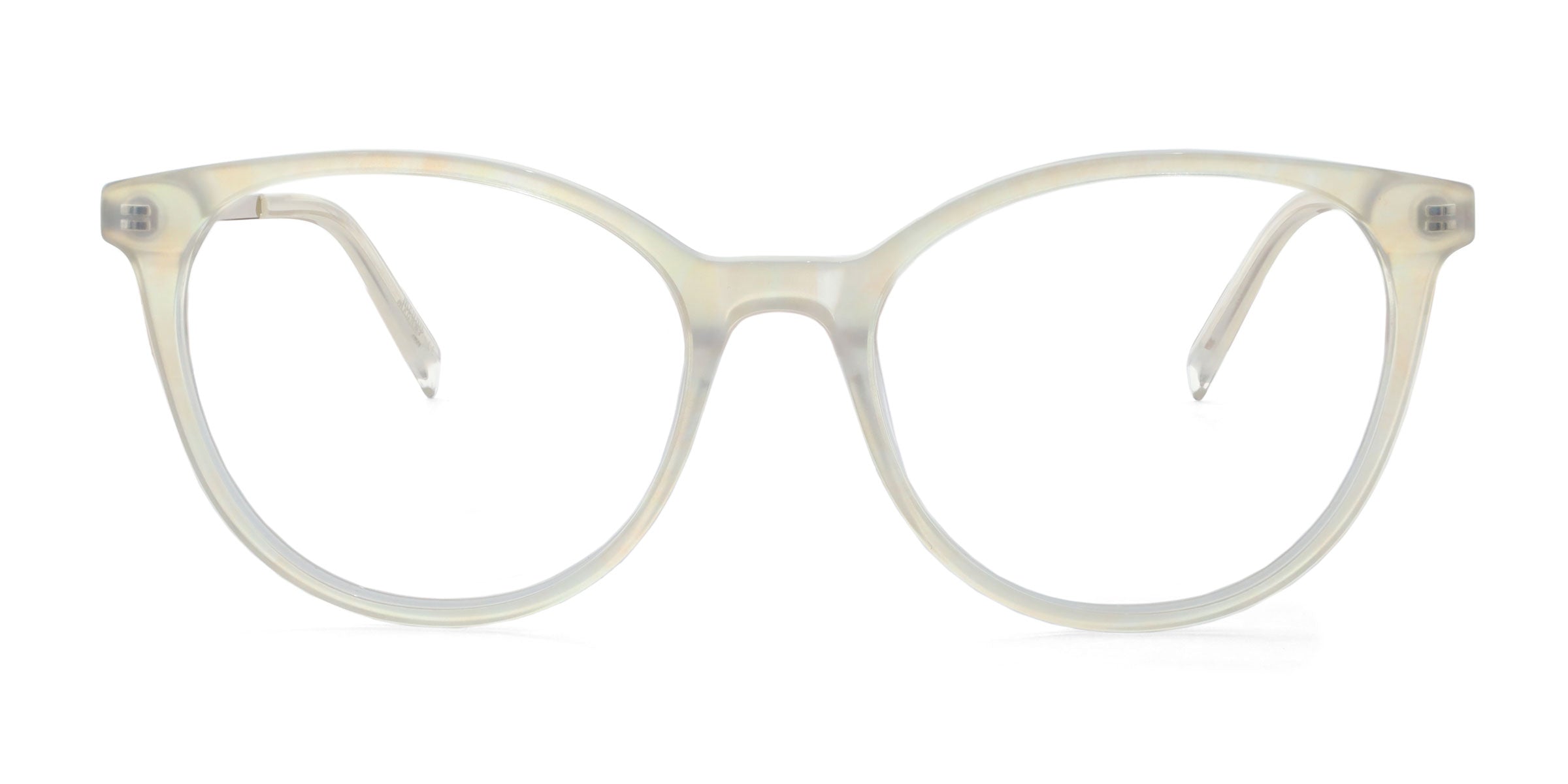 Lucid Oval Yellow eyeglasses frames front view