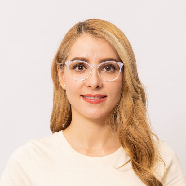 lucid oval yellow eyeglasses frames for women front view