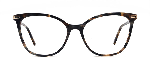 lulu cat eye tortoise gray eyeglasses frames front view