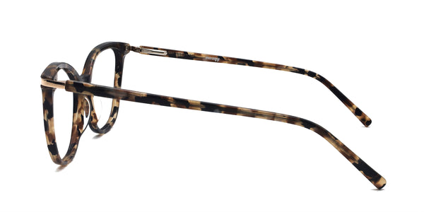 lulu cat eye tortoise gray eyeglasses frames side view