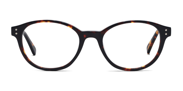 madison oval tortoise eyeglasses frames front view