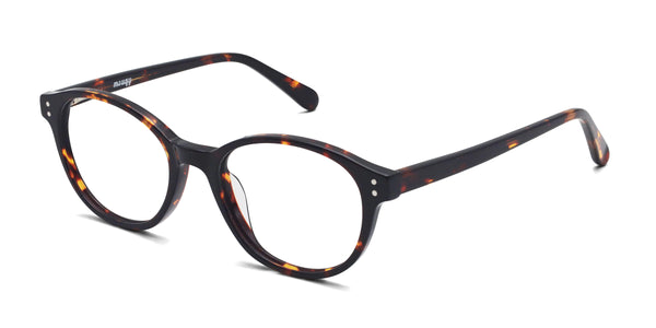 madison oval tortoise eyeglasses frames angled view