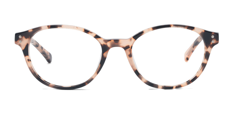 madison oval pink tortoise eyeglasses frames front view