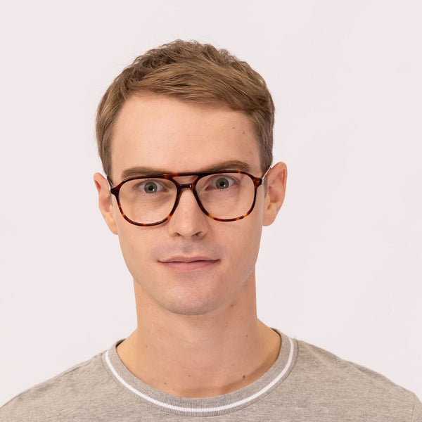 maestoso aviator tortoise eyeglasses frames for men front view