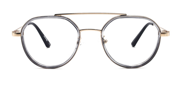 maiden aviator transparent gray eyeglasses frames front view