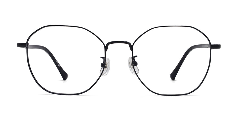 march geometric black eyeglasses frames front view