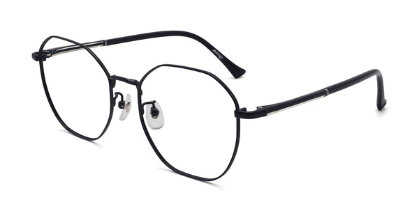 march geometric black eyeglasses frames angled view