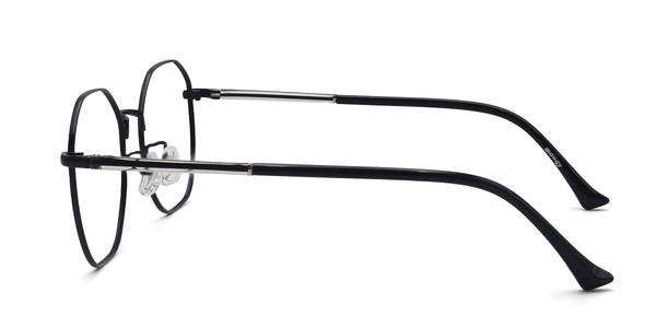 march geometric black eyeglasses frames side view