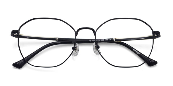 march geometric black eyeglasses frames top view