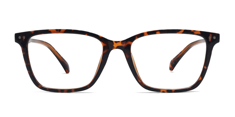 matix rectangle tortoise eyeglasses frames front view
