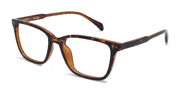 matix rectangle tortoise eyeglasses frames angled view